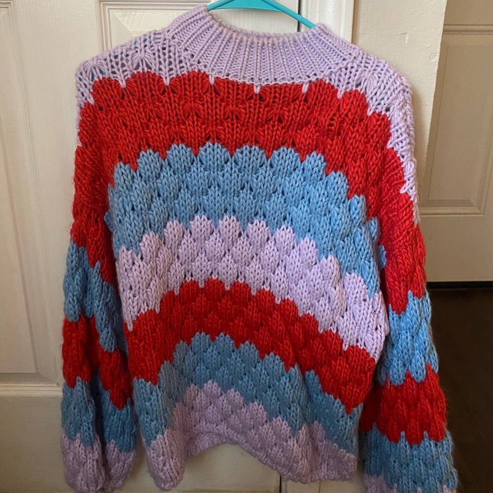 Multicolor striped knit sweater
